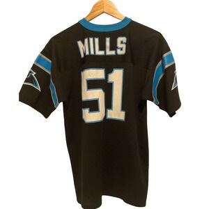 Vintage Logo 7 Carolina Panthers Sam Mills 51 Jersey Mens XL Black NFL Football
